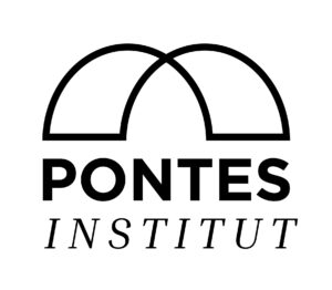 Logo mit zwei sich kreuzenden Bögen über den Worten PONTES in Fettdruck und INSTITUT in kursiven Großbuchstaben.